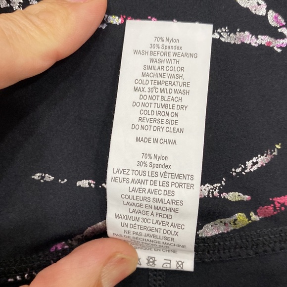 ZYIA Black Multicolor Patterned Leggings - Picture 10 of 13